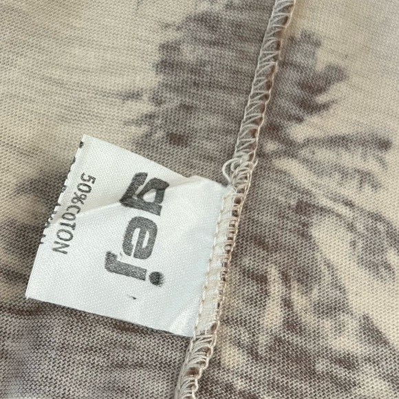 Vintage 70’s Jabé Hawaiian Tropical Tie Front Top Brown Multi Size Medium - Picture 6 of 7